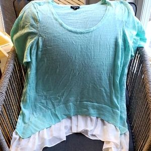 Light teal blouse